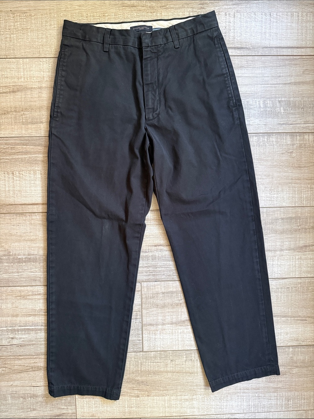 Vintage Y2K Banana Republic Gavin Chino Pants Black Size 31x30 (Summer 2004)
